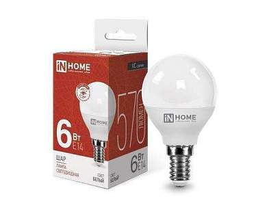 ASD/inHome VC шар P45 E14 6W(540lm) 4000К 4K 83x45 (без пульсации) 0518 (арт. 687238)