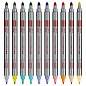 Фломастеры двусторонние Faber-Castell, 10 паст.цв., смываемые, пластик.уп., европодвес (арт. 375102)