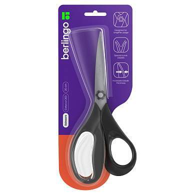 Ножницы Berlingo "Easycut 200" 20см, эргономичные ручки, европодвес (арт. 326313)