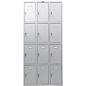 Шкаф металлический для сумок ПРАКТИК "LS-34" двенадцатисекционный, 1830х850х500 мм, 44 кг, разборный (арт. 290522)