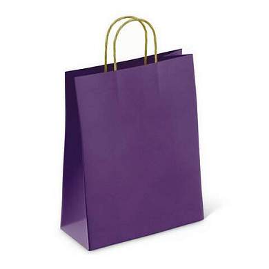Крафт пакет бумажный Dark violet 26х15х35см с кручеными ручками, 80 гр/м2, моноцвет,, 112405 (арт. 701003)