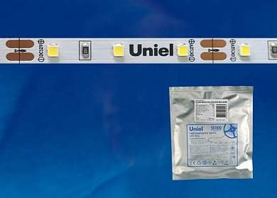 Uniel Лента Светодиодн. Uls-2835-60Led/M-8Mm-Ip20-Dc24V-6W/M-5M-W На Самоклеящейся Основе, Катушка 5Ь (арт. 650102)