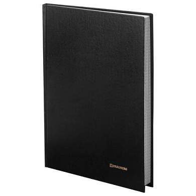 Книга учета 96 л., клетка, твердая, бумвинил, блок офсет, А4 (200х290 мм), BRAUBERG, черная, 130223 (арт. 130223)
