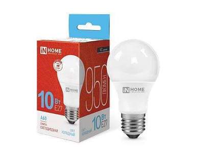 ASD/inHome VC ЛОН A60 E27 10W(900lm) 6500К 6K 110x60 (без пульсации) 0228 (арт. 687177)