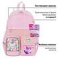 Рюкзак BRAUBERG PASTEL с термонашивками в комплекте, "Anime kitten", персиковый, 40х29х14 см, 272065 (арт. 272065)