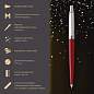 Ручка шариковая PARKER "Jotter Plastic CT", корпус красный, ежедневник А5 красный, пакет, 880897 (арт. 880897)