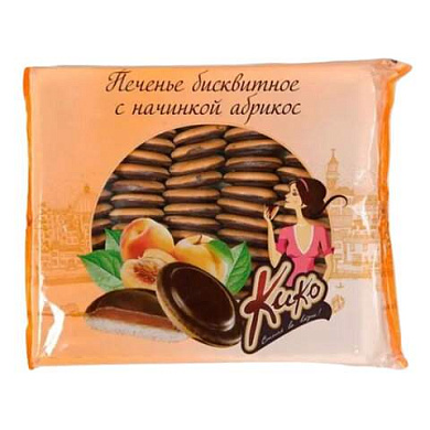 Печенье бисквитное глазированное КИКО со вкусом абрикоса 1,2 кг (арт. 624793)