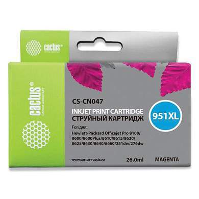 Картридж струйный CACTUS (CS-CN047) для HP OfficeJet 8100/ 8600, пурпурный (арт. 361856)