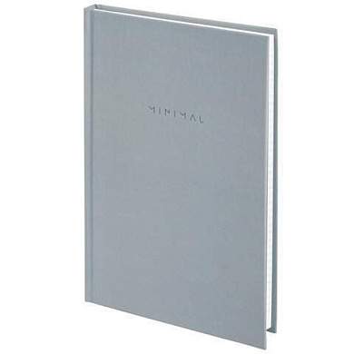 Блокнот А5 134х206 мм, 80 л., твёрдый, клетка, BRAUBERG "Minimal", серый, 116437 (арт. 116437)