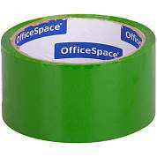 Клейкая лента упаковочная OfficeSpace, 48мм*40м, 45мкм, зеленая, ШК (арт. 212004)