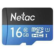 Карта памяти microSDHC 16 ГБ NETAC P500 Standard, UHS-I U1,80 Мб/с (class 10), адаптер, NT02P500STN-016G-R (арт. 513722)