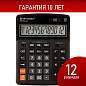 Калькулятор настольный BRAUBERG EXTRA-12-BK (206x155 мм), 12 разрядов, двойное питание, ЧЕРНЫЙ, 250481 (арт. 250481)