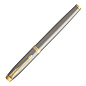Ручка-роллер PARKER "IM Core Brushed Metal GT", серебристый матовый лак, позолота, черная, 1931663 (арт. 142541)