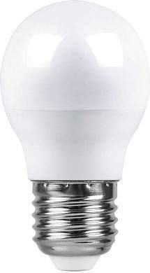 Feron шар G45 E27 7W(560lm) 2700K 2K матовая 82x45, LB-95 25481 (арт. 619945)