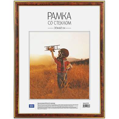 Рамка пластиковая 30*40см, OfficeSpace, №2, темный орех (арт. 267555)