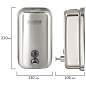 Дозатор для жидкого мыла LAIMA PROFESSIONAL INOX (гарантия 3 года), 1 л, нержавеющая сталь, зеркальный, 605393 (арт. 605393)