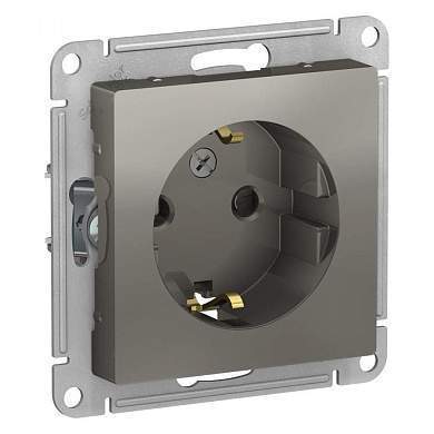 Schneider AtlasDesign мех. роз. СУ 1 мест. сталь (пл.осн., земля, штор.) ATN000945 (5!) (арт. 662698)