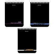 Блокнот МАЛЫЙ ФОРМАТ А6 108х145 мм, 40 л., гребень, картон, клетка, BRAUBERG, "Black & notes", 114389 (арт. 114389)