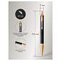 Ручка шариковая Parker "IM Premium Black/Gold GT" синяя, 1,0мм, кнопочн., подарочная упаковка (арт. 246616)