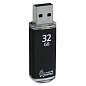 Флеш-диск 32 GB, SMARTBUY V-Cut, USB 2.0, металлический корпус, черный, SB32GBVC-K (арт. 512186)