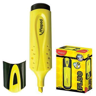 Текстовыделитель MAPED "Fluo Pep's Classic", ЖЕЛТЫЙ, линия 1-5 мм, 742534 (арт. 150766)