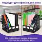 Лоток вертикальный для бумаг BRAUBERG "MAXI Plus", 240 мм, 3 отделения, сетчатый, сборный, черный, 237013 (арт. 237013)