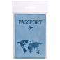 Обложка для паспорта "Passport Map", мягкая экокожа, голубая, STAFF, 238877 (арт. 238877)