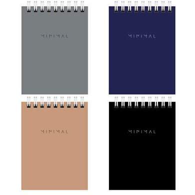 Блокнот МАЛЫЙ ФОРМАТ А7 75х105 мм, 40 л., гребень, картон, клетка, BRAUBERG "Minimal Classic", 116430 (арт. 116430)