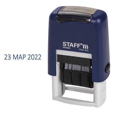 Датер-мини STAFF, месяц буквами, оттиск 22х4 мм, "Printer 7810", 237432 (арт. 237432)