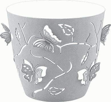 Горшок для цветов Butterflies D=145мм (1,4л) круглый,серый PT401210025 Plast Team (аналог 808613) (арт. 836996)