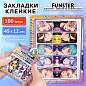 Закладки клейкие Z-сложения FUNSTER (ФАНСТЕР) "Аниме", 45х12 мм, 100 шт., (5 цветов х 20 листов), в диспенсере, 116700 (арт. 116700)