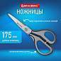 Ножницы BRAUBERG "SUPER", 175 мм, серо-черные, 2-х сторонняя заточка, эргономичные ручки, 237295 (арт. 237295)
