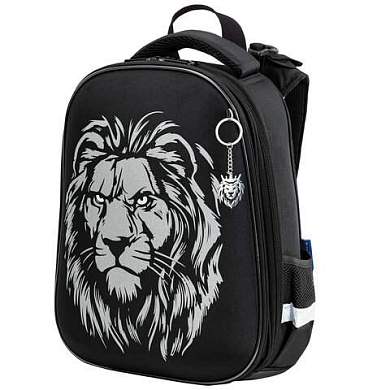 Ранец BRAUBERG SHINY, 2 отделения, с брелком, "Savage lion", светящийся рисунок, 38х28х14 см, 272039 (арт. 272039)