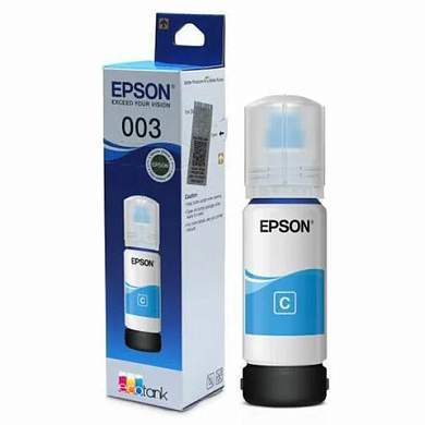 Чернила EPSON 003 (C13T00V298) для СНПЧ EPSON L3210/L3216/L3218, голубые, ОРИГИНАЛЬНЫЕ (арт. 364287)