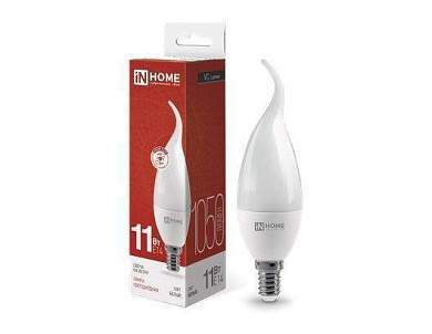 ASD/inHome VC свеча на ветру E14 11W(990lm) 4000К 4K 132x37 (без пульсации) 0470 (арт. 725397)