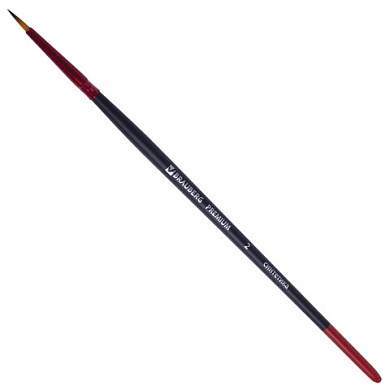 Кисть синтетика, круглая № 2, BRAUBERG PREMIUM, 201001 (арт. 201001)