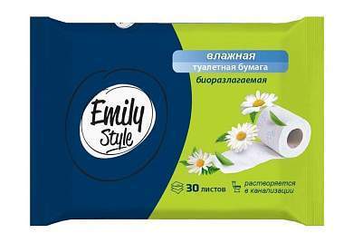 Влажная туалетная бумага растворяющаяся 30шт Emily Style (арт. 829202)