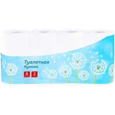 Бумага туалетная OfficeClean, 2-слойная, 8шт., 28,5м/рул., тиснение, белая (арт. 325789)