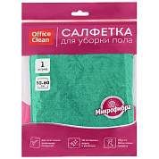 Тряпка для мытья пола OfficeClean "Премиум", зеленая, микрофибра, 50*60см, индивид. упаковка (арт. 320865)
