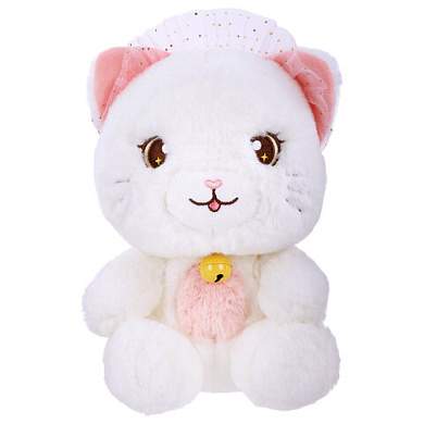 Игрушка мягкая "Котик", высота 23 см, цвет белый, WOOZOO (ВУЗУ), 666785 (арт. 666785)