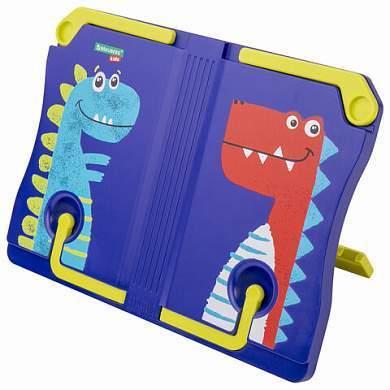 Подставка для книг и учебников BRAUBERG KIDS "Dinosaurs", регулируемый угол наклона, ABS-пластик, 238060 (арт. 238060)