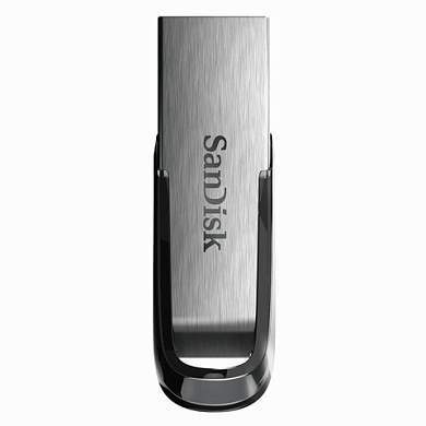 Флеш-диск 32 GB, SANDISK Ultra Flair, USB 3.0, металлический корпус, серебристый/черный, SDCZ73-032G-G46 (арт. 512218)