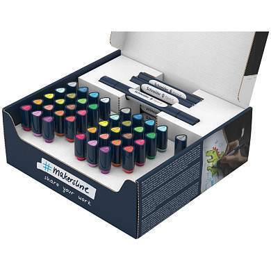 Набор двухсторонних маркеров-кистей Schneider "Twinmarker Paint-It" 52 предмета, на водной основе, кисть/пулевидный (арт. 348442)