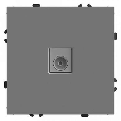 Stekker ЭМИЛИ мех. роз. TV СУ 1мест. 75 Ом 5-862МГц, платиново-серый soft touch RST00-5108-10 49953 (арт. 907448)