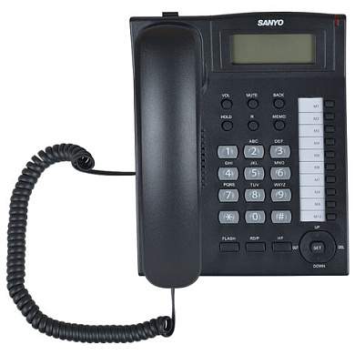 Телефон SANYO RA-S517B, спикерфон, память 30 номеров, тональный / импульсный режим, черный (арт. 263236)