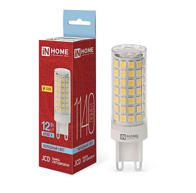 ASD/InHome лампа светодиодн. VC JCD G9 220V 12W(1140lm) 6500K 6K 64x17 (без пульсации) 0330 (арт. 936765)