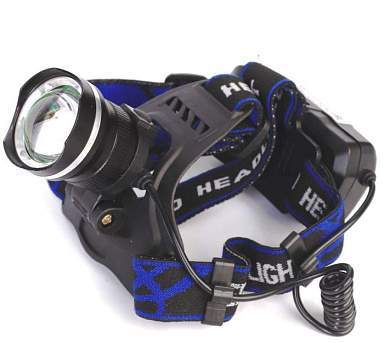 Ultraflash фонарь налобный LED5337 (акк. 4V 0.5Ah) 1светодиодн. 5W черн/пласт, фокус, USB, з/у 220V бокс (арт. 849405)