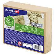 Пластилин скульптурный BRAUBERG ART CLASSIC, телесный, 0,5 кг, твердый, 106519 (арт. 106519)