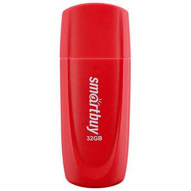 Флеш-диск 32 GB SMARTBUY Scout USB 2.0, красный, SB032GB2SCR (арт. 513768)