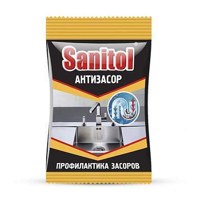 Средство для чистки труб Антизасор 90г SANITOL, ЧС-152 (арт. 216462)